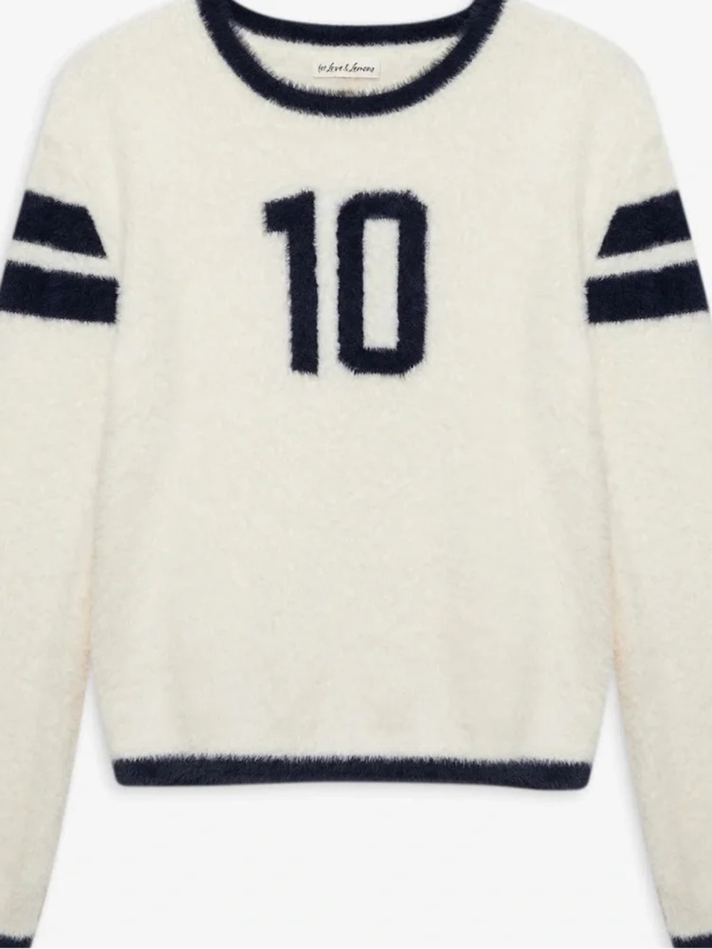 for love and lemons Cream Fuzzy Knit Sweater Size xl